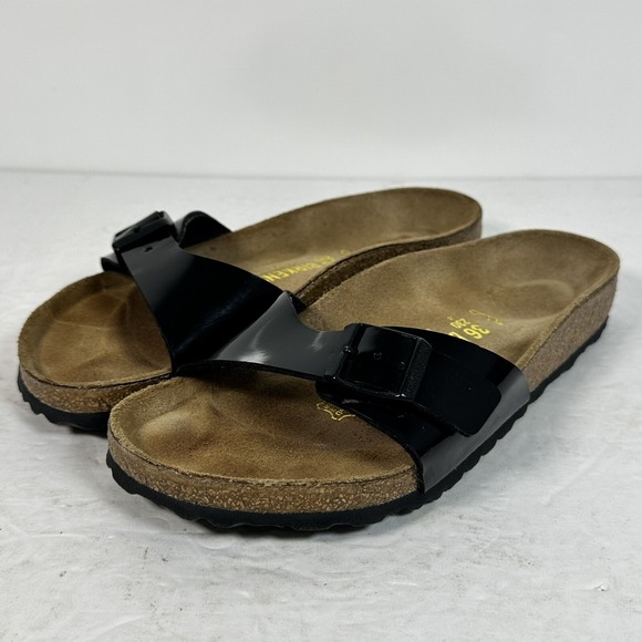 Birkenstock Shoes - BIRKENSTOCK MADRID SANDALS- PATENT BLACK, SIZE EU 36 USL 5 USM 3 UK 3.5